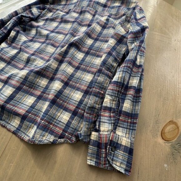 Vintage Graffiti Button up plaid shirt 100% Egyptian cotton XL - Picture 5 of 5